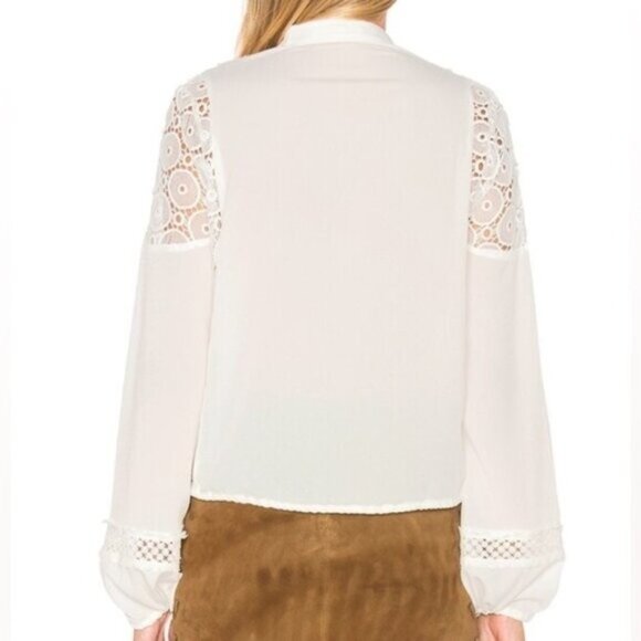 REVOLVE Tularosa Women's Blouse Long Flare Sleeve Ivory Boho chic Size XS NWT - Picture 16 of 16
